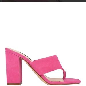 Pink Suede Sandal- Nine west size 10.5
